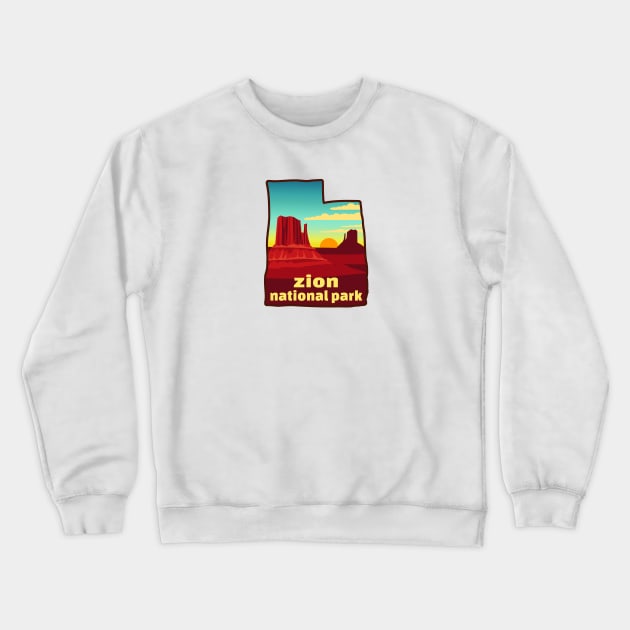 Zion National Park Utah Crewneck Sweatshirt by heybert00